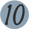 Number 10 Blue Icon