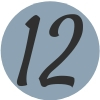 Number 12 Blue Icon