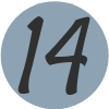 Number 14 Blue Icon