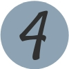 The Number 4 Blue Icon