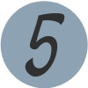 The Number 5 Icon Blue
