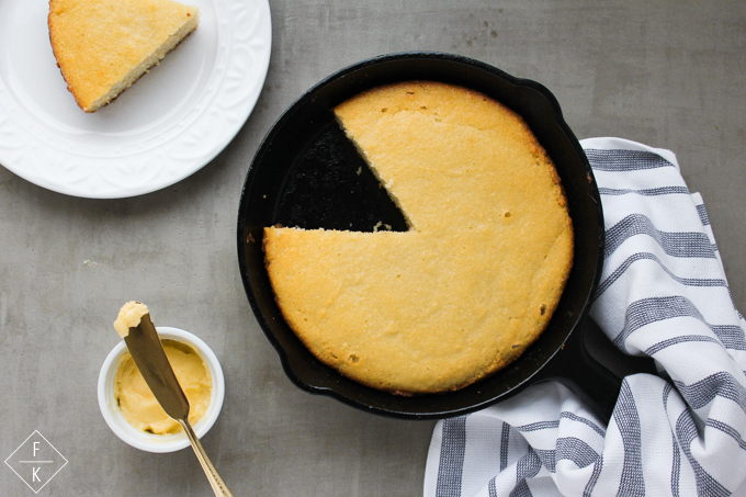 Keto Cornbread Skillet With Sugarfree Honey Butter