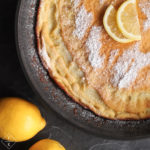 Keto Dutch Baby In Frying Pan With Lemon