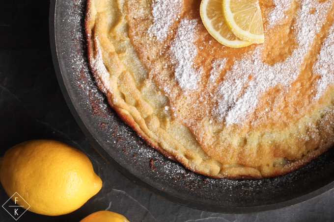 Keto Dutch Baby Low Carb German Pancake with Lemon