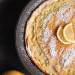 Keto Dutch Baby In Frying Pan With Lemon