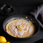 Keto Dutch Baby In a Frying Pan With Lemon