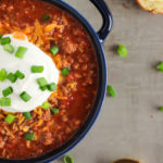 Keto Crockpot Chili Bowl With Keto Cornbread