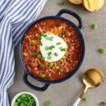 Keto Chili Crockpot with Keto Cornbread