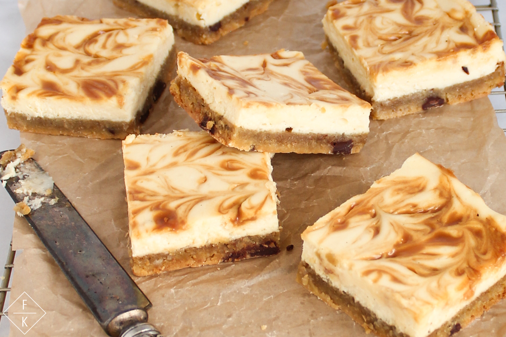 Keto Salted Caramel Cheesecake Blondie Bars 