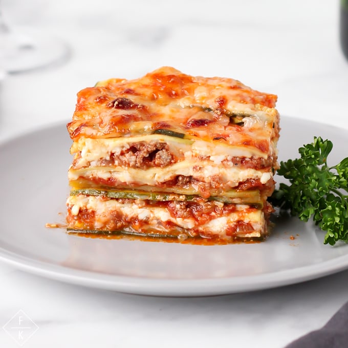 Healthy Keto Lasagna With Zucchini Noodles