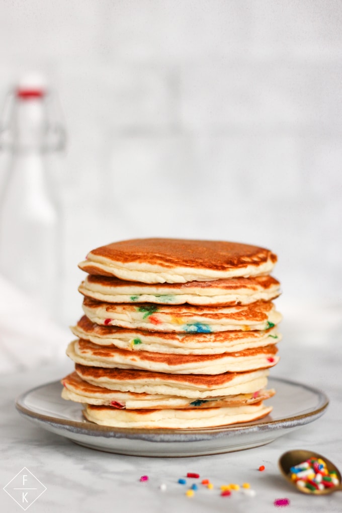 Keto Birthday Cake Protein Pancake Recipe Plain