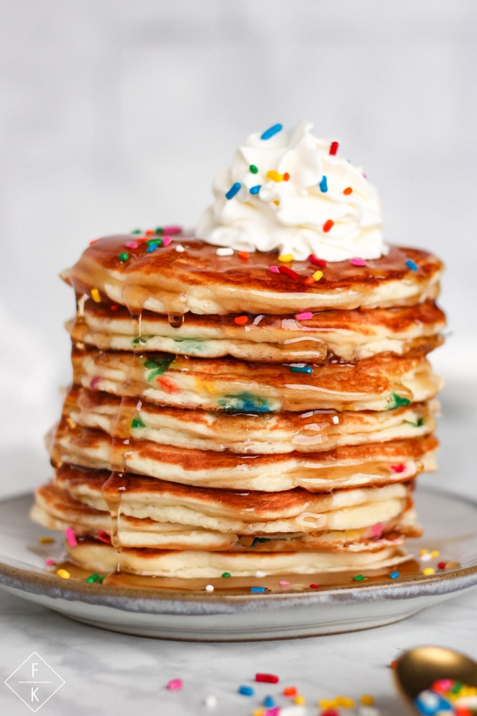 Keto Birthday cake protein pancakes