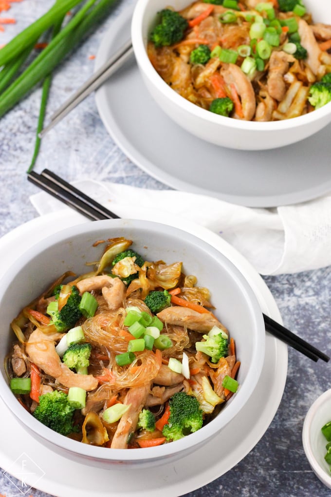 Keto Chicken Lo Mein With Kelp Noodles