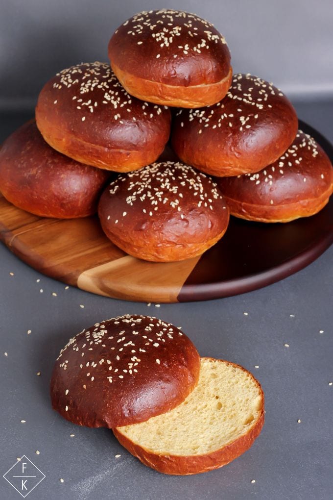 Low Carb Brioche Bun with Yeast