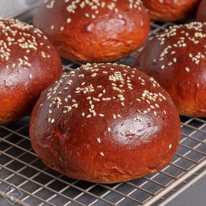 Low Carb Brioche Bun with Yeast