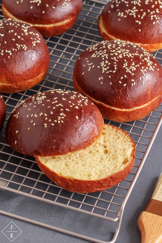 Low Carb Brioche Bun with Yeast