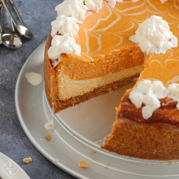 Keto Layered Pumpkin Cheesecake