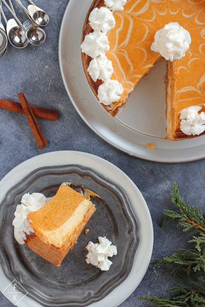 Keto Layered Pumpkin Cheesecake