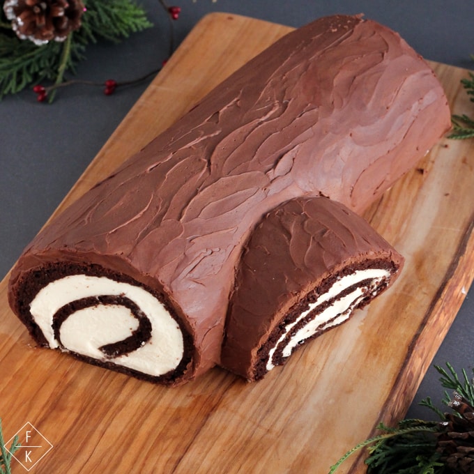  Keto Yule Log With Sugar-Free Chocolate Ganache