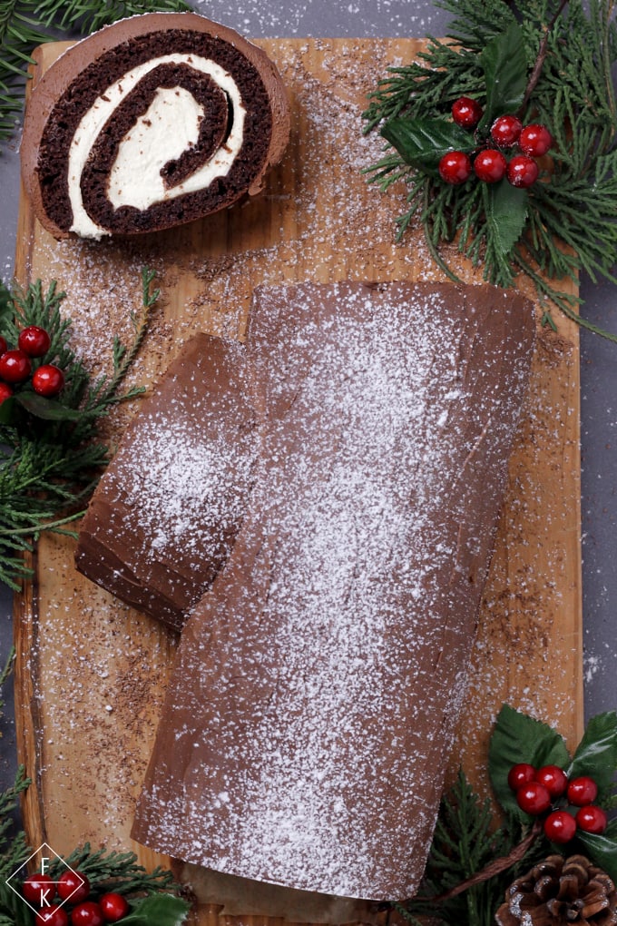  Keto Yule Log With Sugar-Free Chocolate Ganache