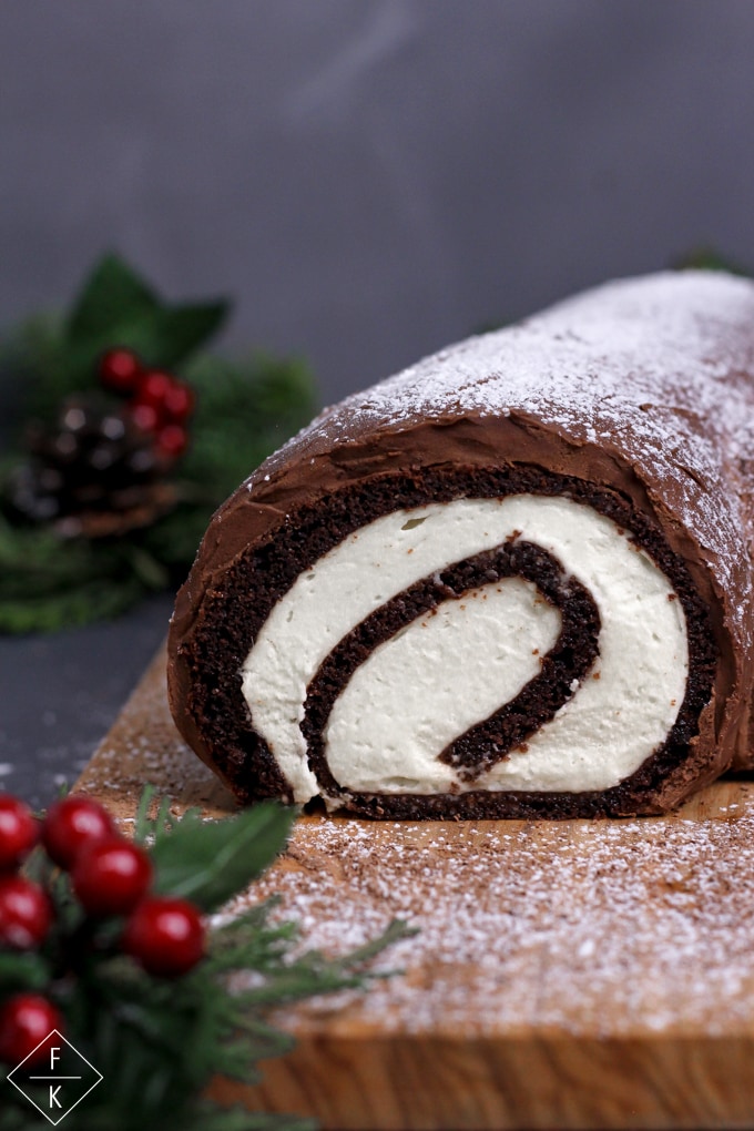  Keto Yule Log With Sugar-Free Chocolate Ganache