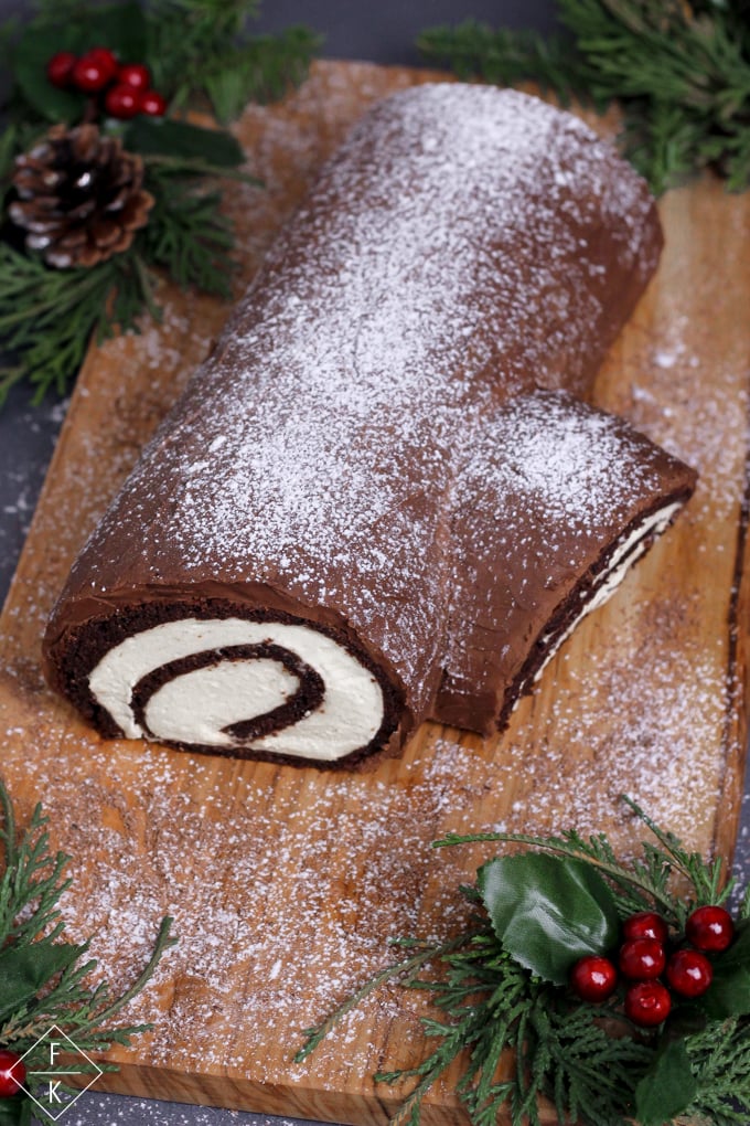  Keto Yule Log With Sugar-Free Chocolate Ganache