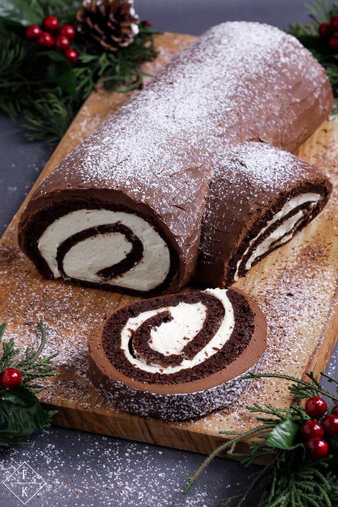  Keto Yule Log With Sugar-Free Chocolate Ganache